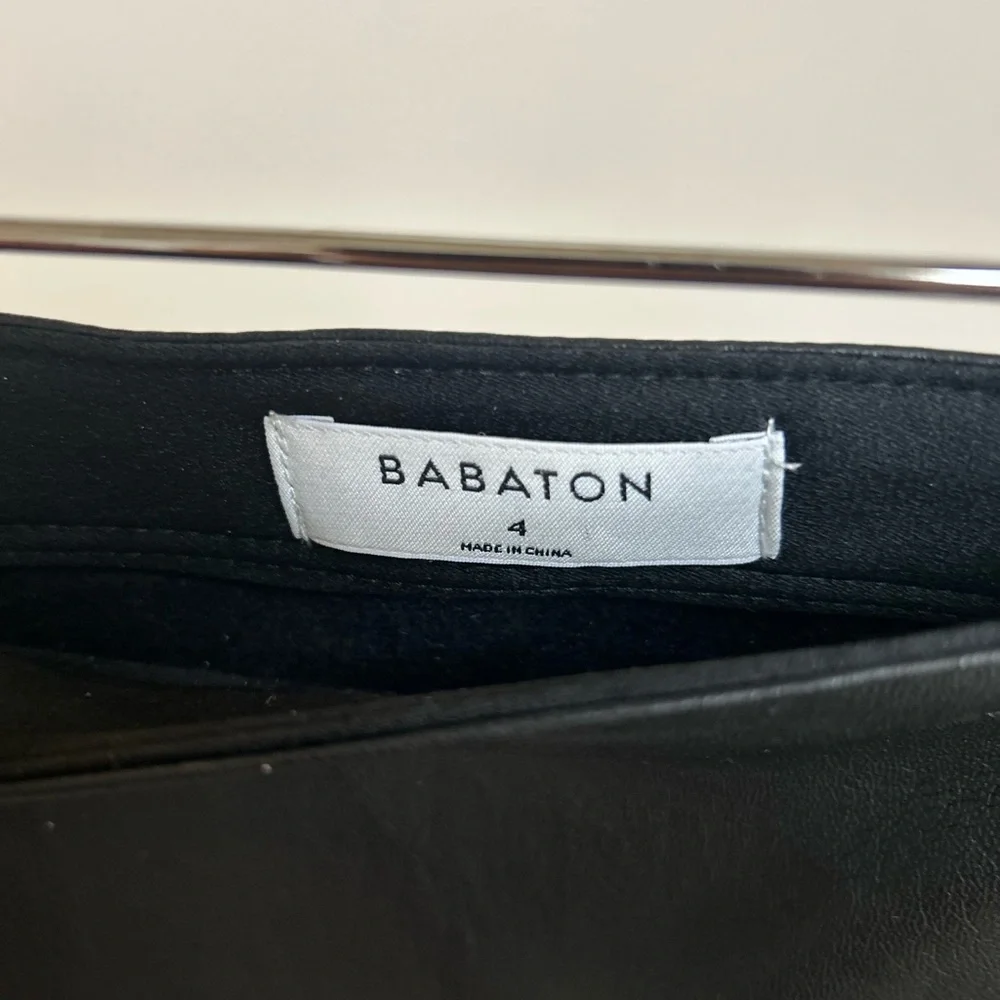 Babaton Black Pencil Skirt with Tie Detail - Picture 3 of 3